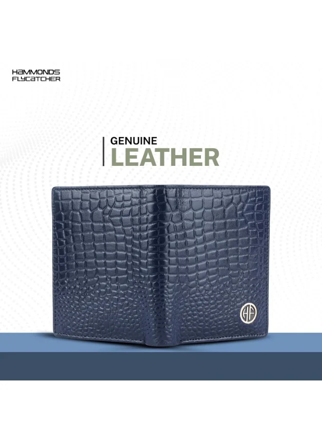 HAMMONDS FLYCATCHER Wallet for Men Leather Original, Mens Wallet, Leather Wallets for Men Stylish, Bi-Fold Wallets for Man, 3 Card Slots, 2 ID Slots, Coin Pocket, Gift for Mens-HF514 CR BU